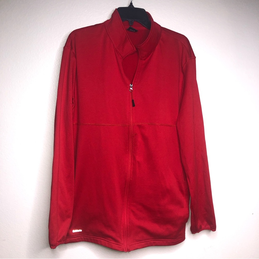 🇺🇸 Athletic Red Dri-fit Men’s Zip-Up Jacket, Size XL